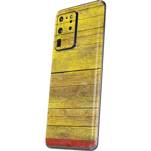 Spain Flag Dark Wood Galaxy S20 Ultra 5G Skin